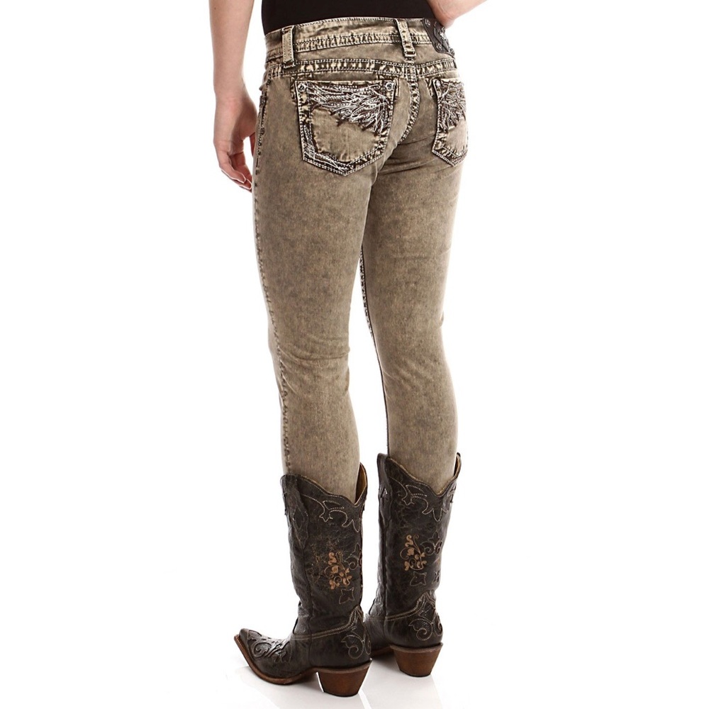 NEW Olive Green Skinny Miss Me Jeans